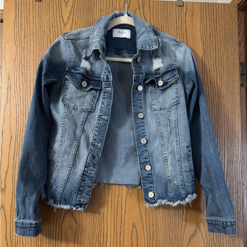 KanCan Light Blue Distressed Jean Jacket